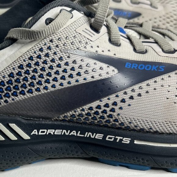 MEN'S BROOKS ADRENALINE GTS 22 Size 9 in Grey & Blue - Picture 3 of 7